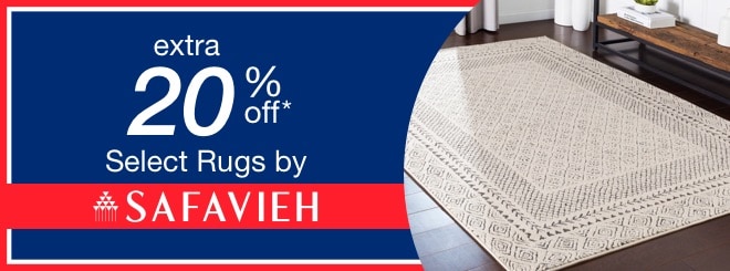 extra 20% off select Area Rugs by Safavieh*