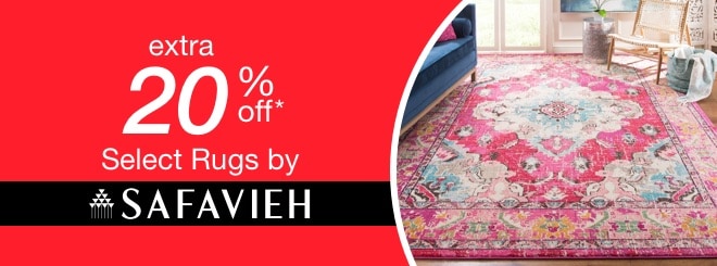 extra 20% off select Area Rugs by Safavieh*
