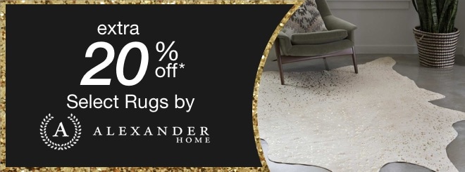 extra 20% off select Area Rugs by Alexander Home*