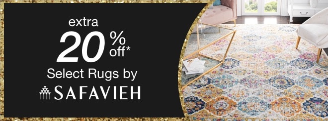 extra 20% off select Area Rugs by Safavieh*
