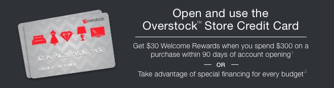 Open and use the Overstock Store Credit Card