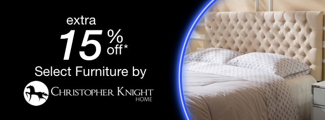 extra 15% off select Furniture by Christopher Knight*