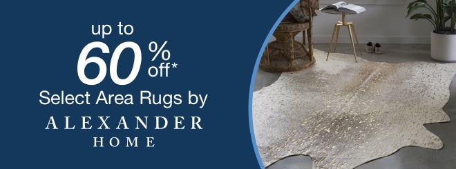 up to 60% off select Area Rugs by Alexander Home*