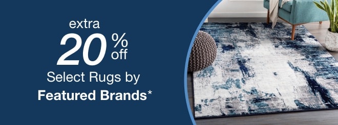 extra 20% off select Featured Brand Rugs*