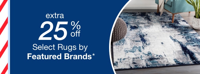 extra 25% off select Featured Brand Rugs*