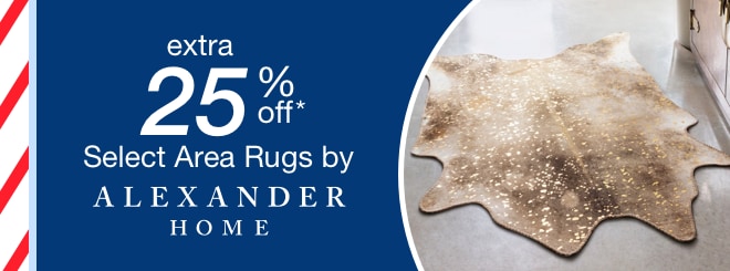 extra 25% off select Area Rugs by Alexander Home*