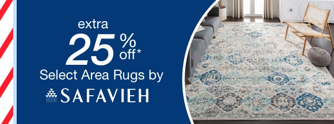 extra 25% off select Area Rugs by Safavieh*