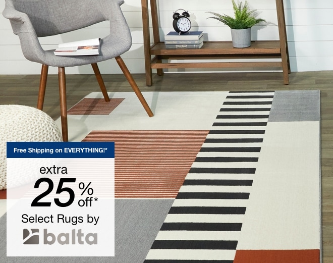 extra 25% off select Area Rugs by Balta*