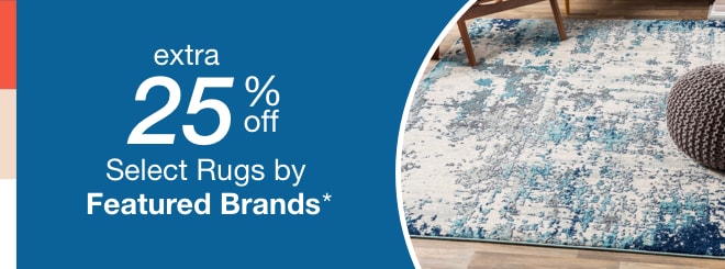 extra 25% off select Featured Brand Rugs*