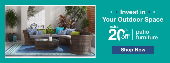 Invest in Your Outdoor Space! Extra 20% off patio furniture* - Shop Now