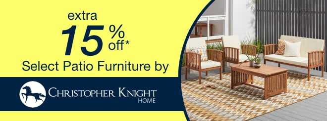 extra 15% off select Patio Furniture by Christopher Knight*