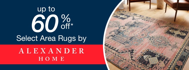 up to 60% off select Area Rugs by Alexander Home*