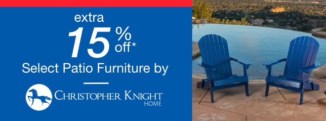 extra 15% off select Patio Furniture by Christopher Knight*