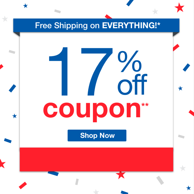 17% off Coupon** | Free Shipping on EVERYTHING!* | Shop Now