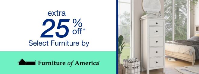 extra 25% off select Furniture by Furniture of America*