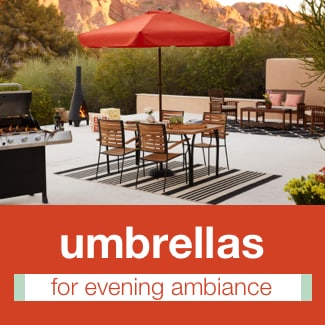 umbrellas for evening ambiance