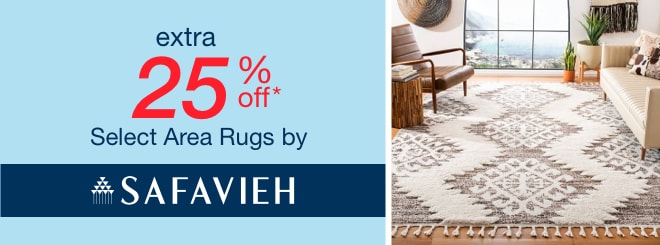 extra 25% off select Area Rugs by Safavieh*