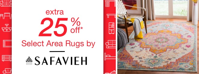 extra 25% off select Area Rugs by Safavieh*