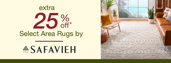 extra 25% off select Area Rugs by Safavieh*