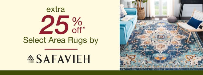 extra 25% off select Area Rugs by Safavieh*