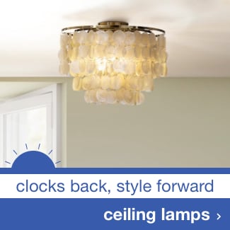 Clocks Back, Style Forward - Ceiling Lamps