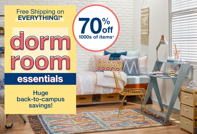 dorm room essentials! Huge Back-to-Campus Savings!