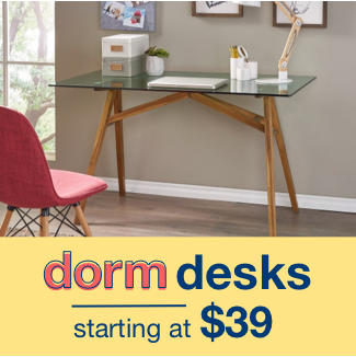 dorm desks starting at $39