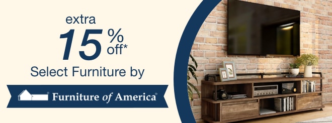 extra 15% off select Furniture of America*