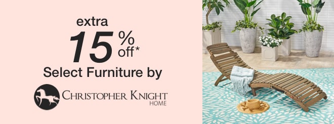 extra 15% off select Patio Furniture by Christopher Knight*
