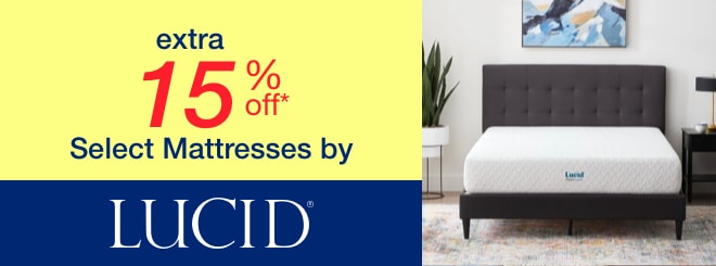 extra 15% off select Mattresses by Lucid*