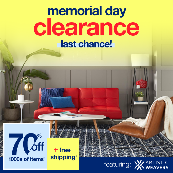 Memorial Day Clearance Last Chance!