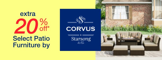 extra 20% off select Patio Furniture by Corvus*