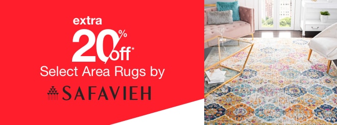 extra 20% off select Area Rugs by Safavieh*
