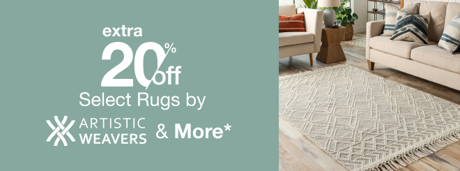 extra 20% off select Rugs by Artistic Weavers & More*