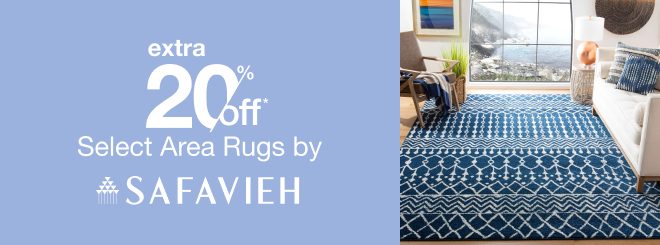 extra 20% off select Area Rugs by Safavieh*