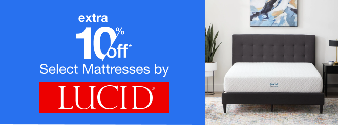 extra 10% off select Mattresses by Lucid*