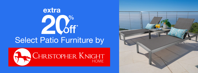 extra 20% off select Patio Furniture by Christopher Knight*