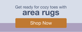 Get ready for cozy toes with area rugs -- Shop Now