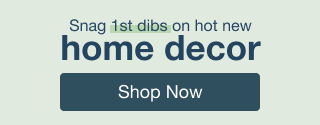 Snag 1st dibs on hot new home decor | minus: Shop Now