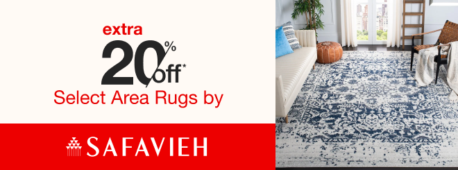 extra 20% off select Area Rugs by Safavieh*