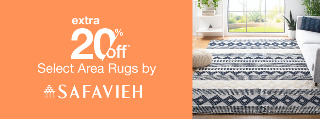 extra 20% off select Area Rugs by Safavieh*