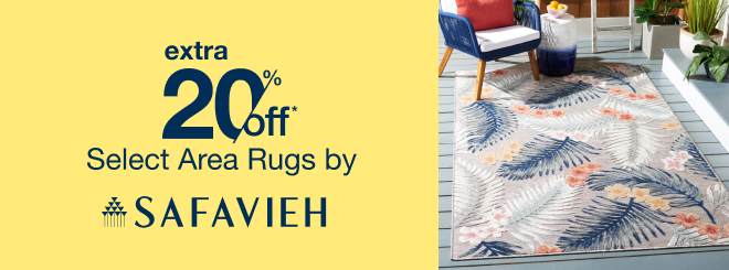 extra 20% off select Area Rugs by Safavieh*