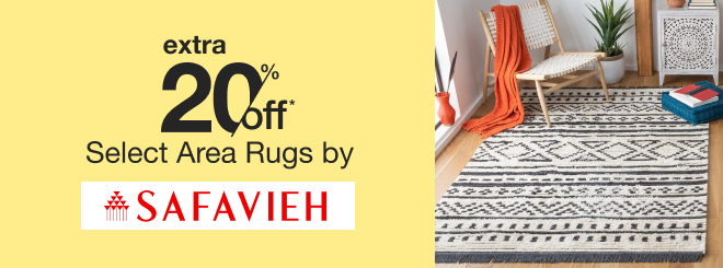 extra 20% off select Area Rugs by Safavieh*