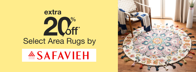 extra 20% off select Area Rugs by Safavieh*