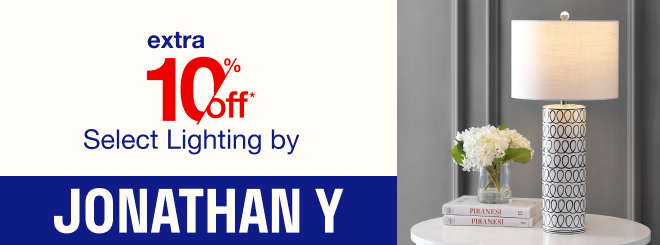 extra 10% off select Lighting by JONATHAN Y*