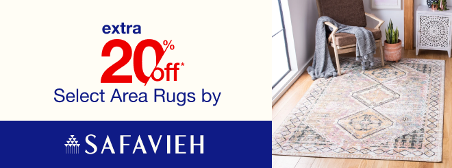 extra 20% off select Area Rugs by Safavieh*