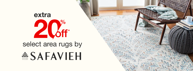 extra 20% off select Area Rugs by Safavieh*