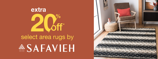 extra 20% off select Area Rugs by Safavieh*