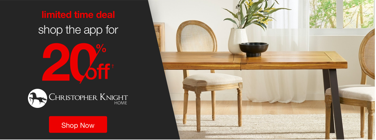 Limited time deal shop the app for 20% off† Christopher Knight Home - Shop Now