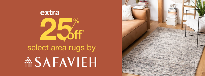 extra 25% off select Area Rugs by Safavieh*